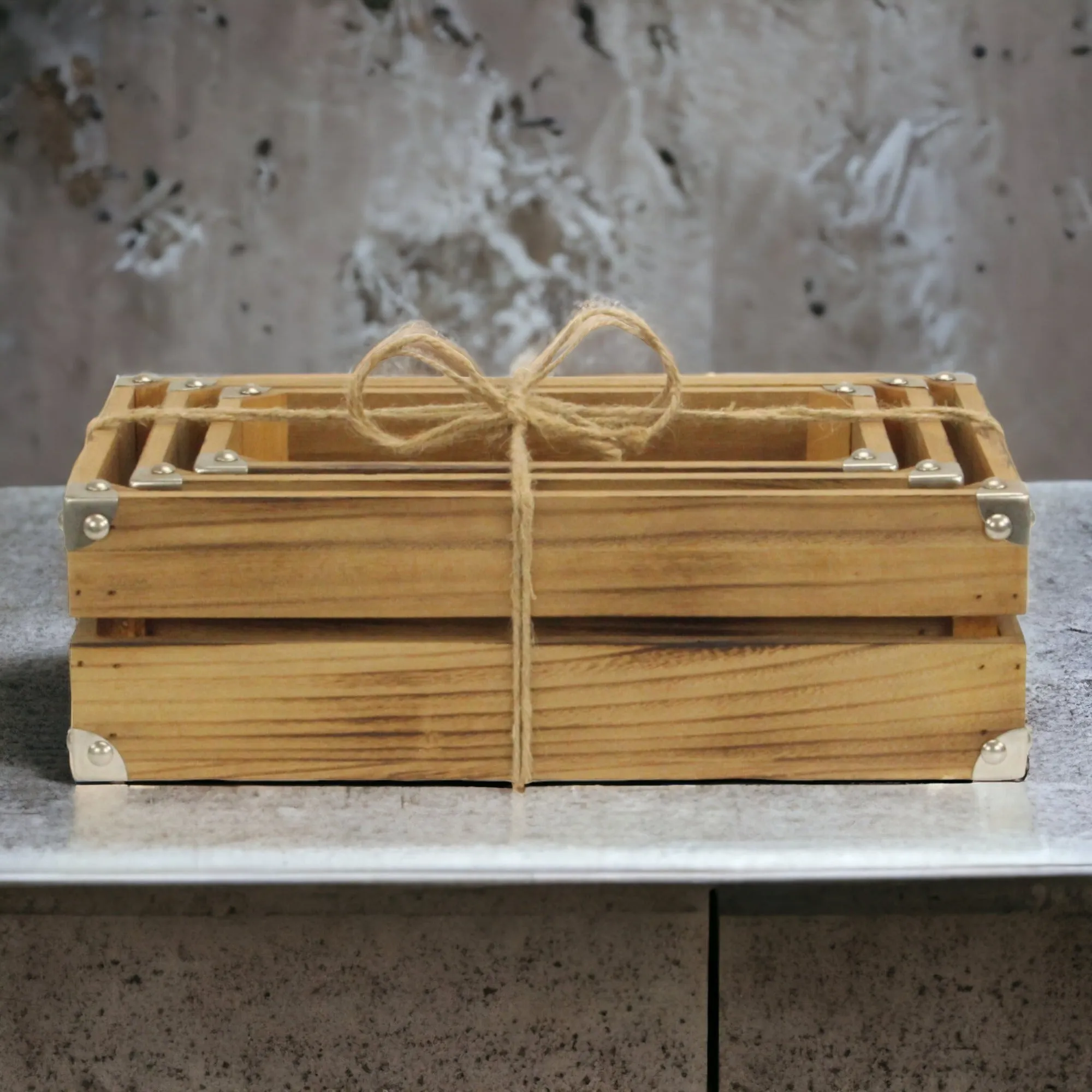 4832A-3 - Rustic Farmstead Rectangular Crates
