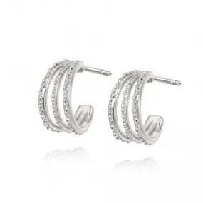 Amanda Huggie Hoop Sterling Silver Earrings HUG10_SLV