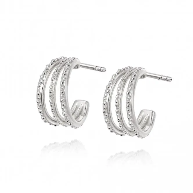 Amanda Huggie Hoop Sterling Silver Earrings HUG10_SLV