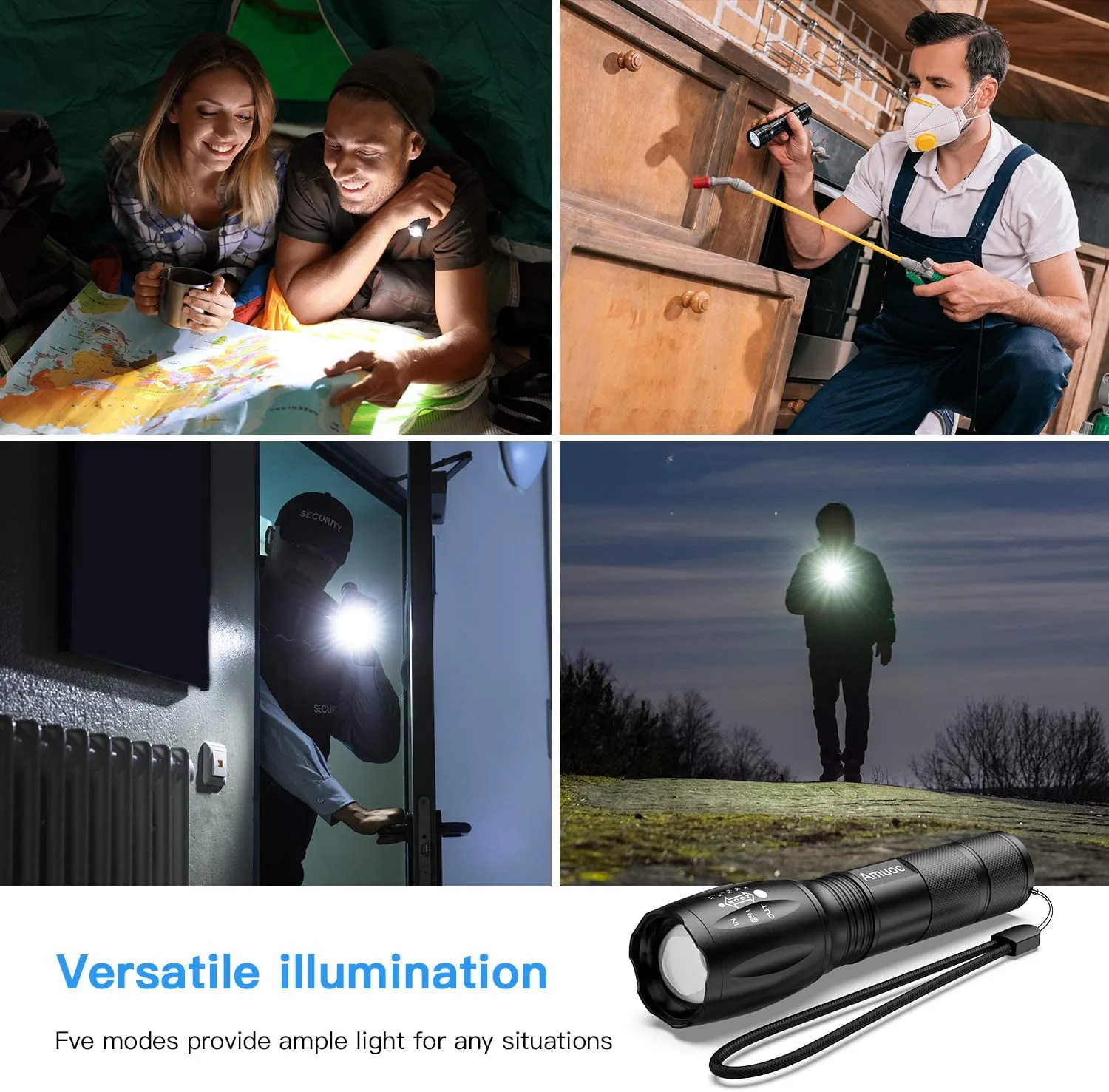 Amuoc LED 2000 Lumens Flashlights