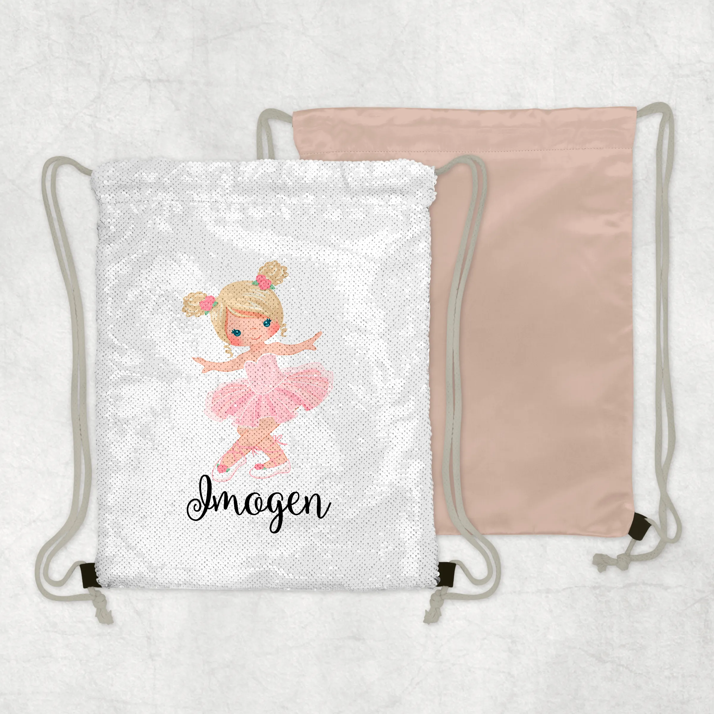 Ballet Personalised Mermaid Sequin PE School Bag