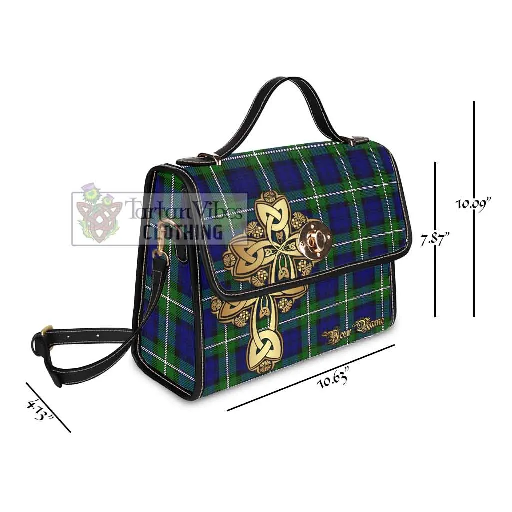 Bannerman Tartan Waterproof Canvas Bag Golden Thistle Celtic Cross Style