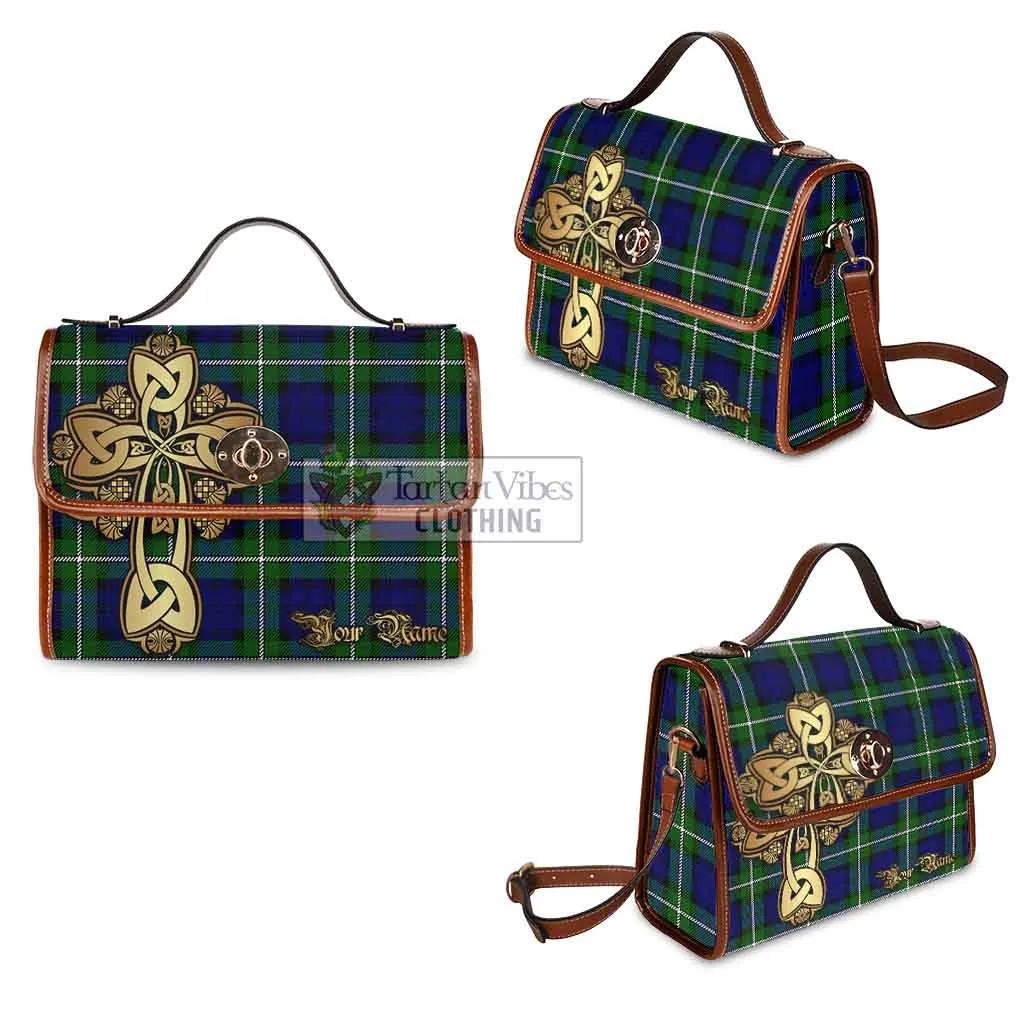 Bannerman Tartan Waterproof Canvas Bag Golden Thistle Celtic Cross Style