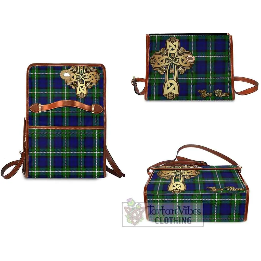 Bannerman Tartan Waterproof Canvas Bag Golden Thistle Celtic Cross Style