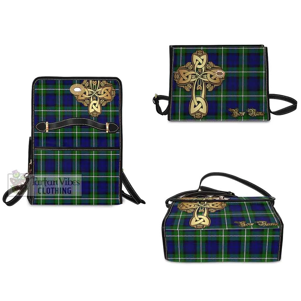 Bannerman Tartan Waterproof Canvas Bag Golden Thistle Celtic Cross Style