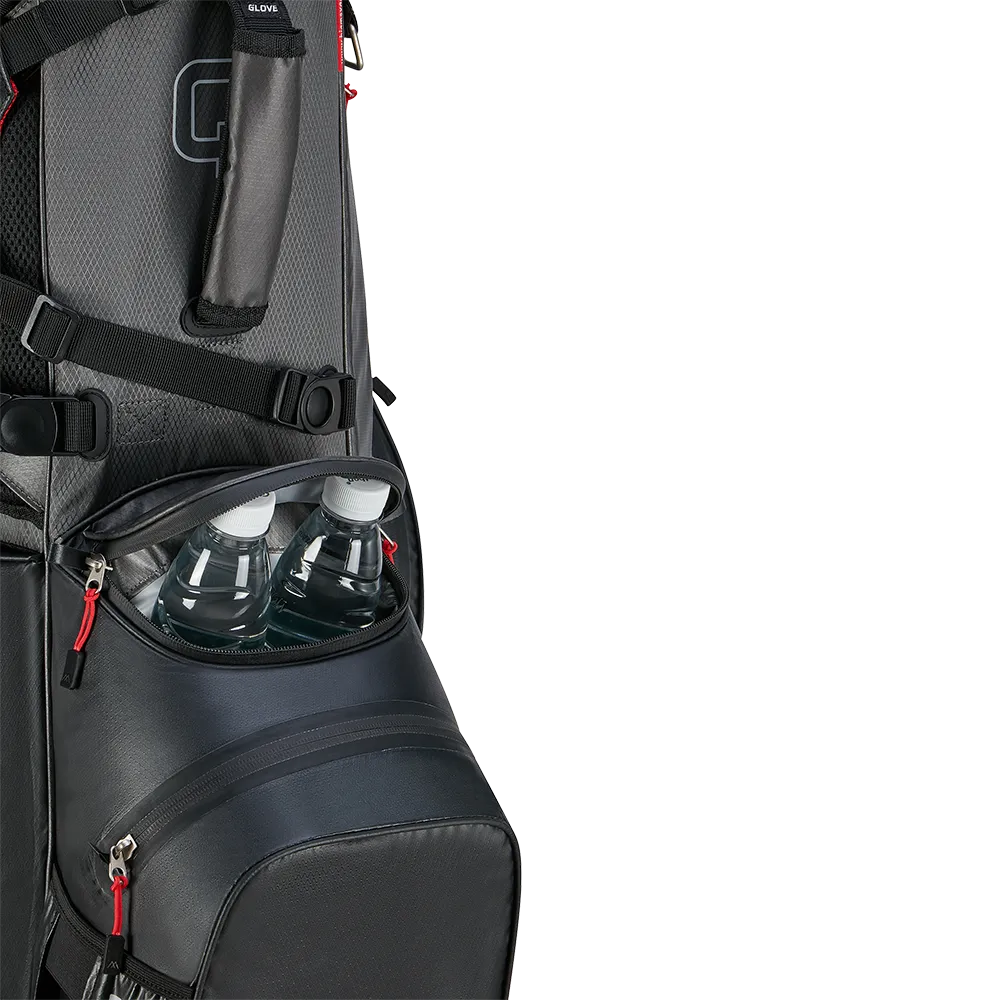 Big Max Aqua Hybrid 4 Waterproof Stand Bag - Black/Charcoal/Red