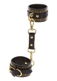 Black & Gold Wrist Cuffs by Taboom