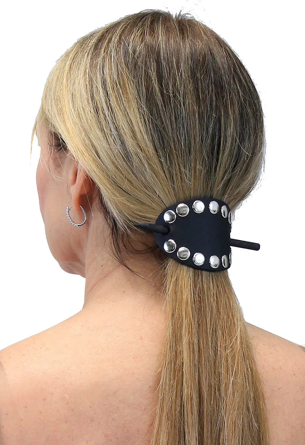 Black Studded Stick Barrette #AH101SK ()