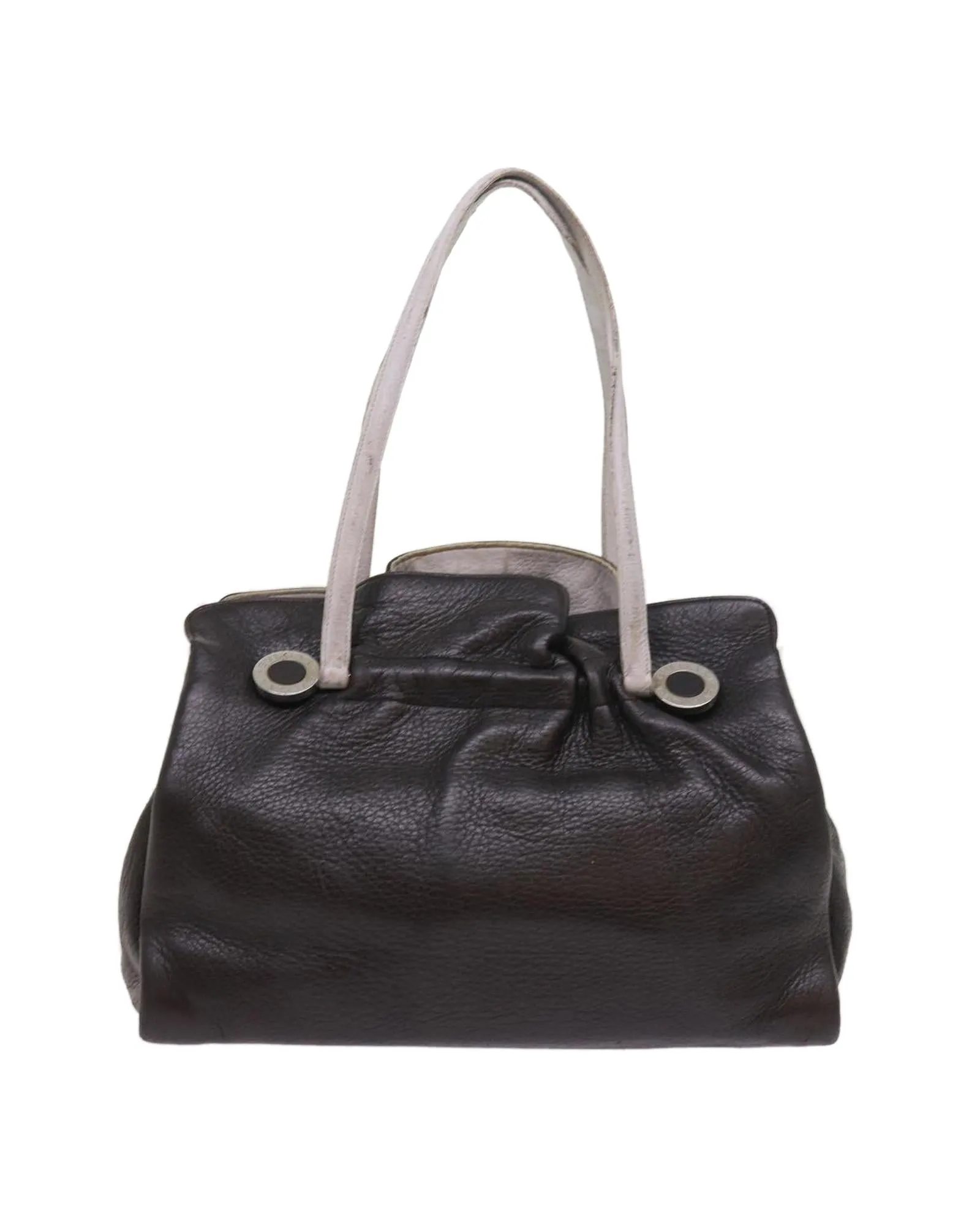 BVLGARI Brown Leather Shoulder Bag