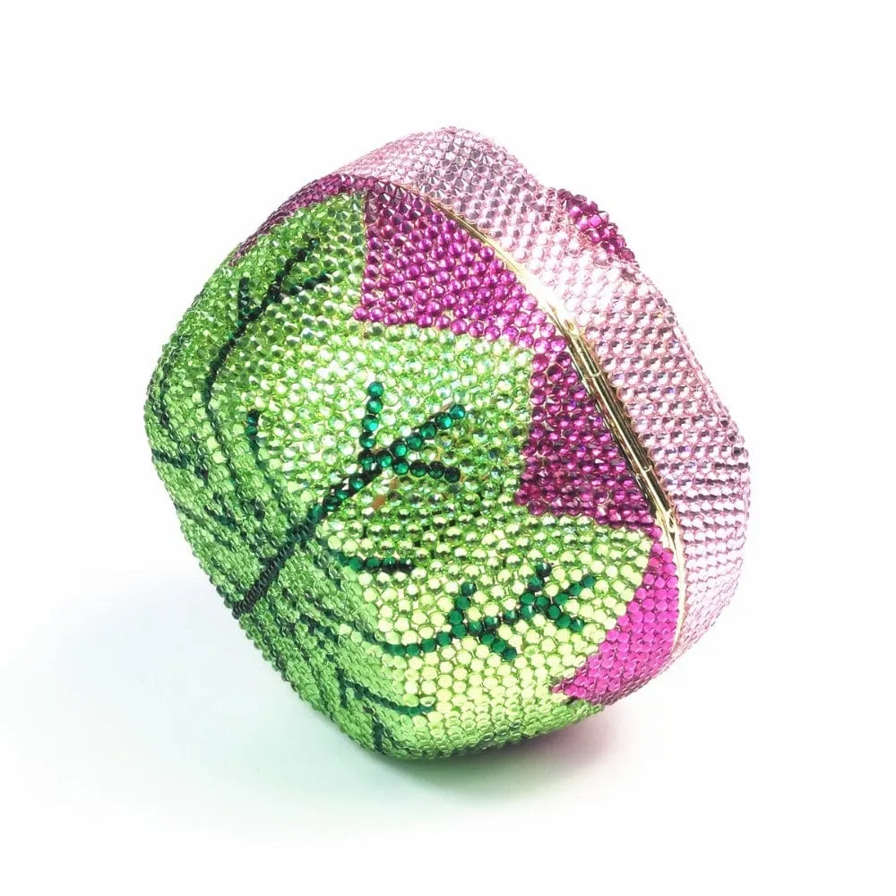 Cake Shape Colorful Crystals Clutch