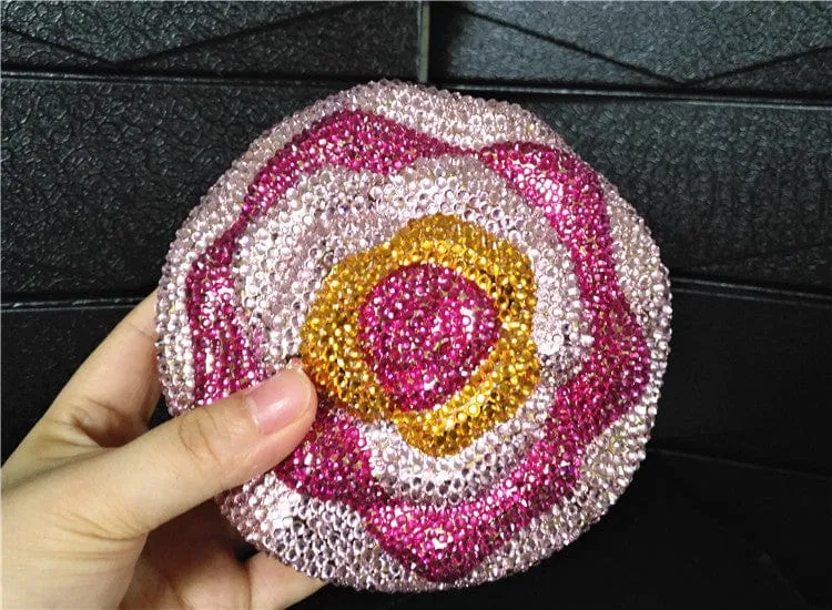 Cake Shape Colorful Crystals Clutch