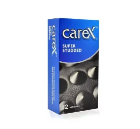 Carex Super Studded Condoms, Pink, Pack of 12