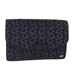 CELINE C saluki Clutch Bag Navy Auth bs16838