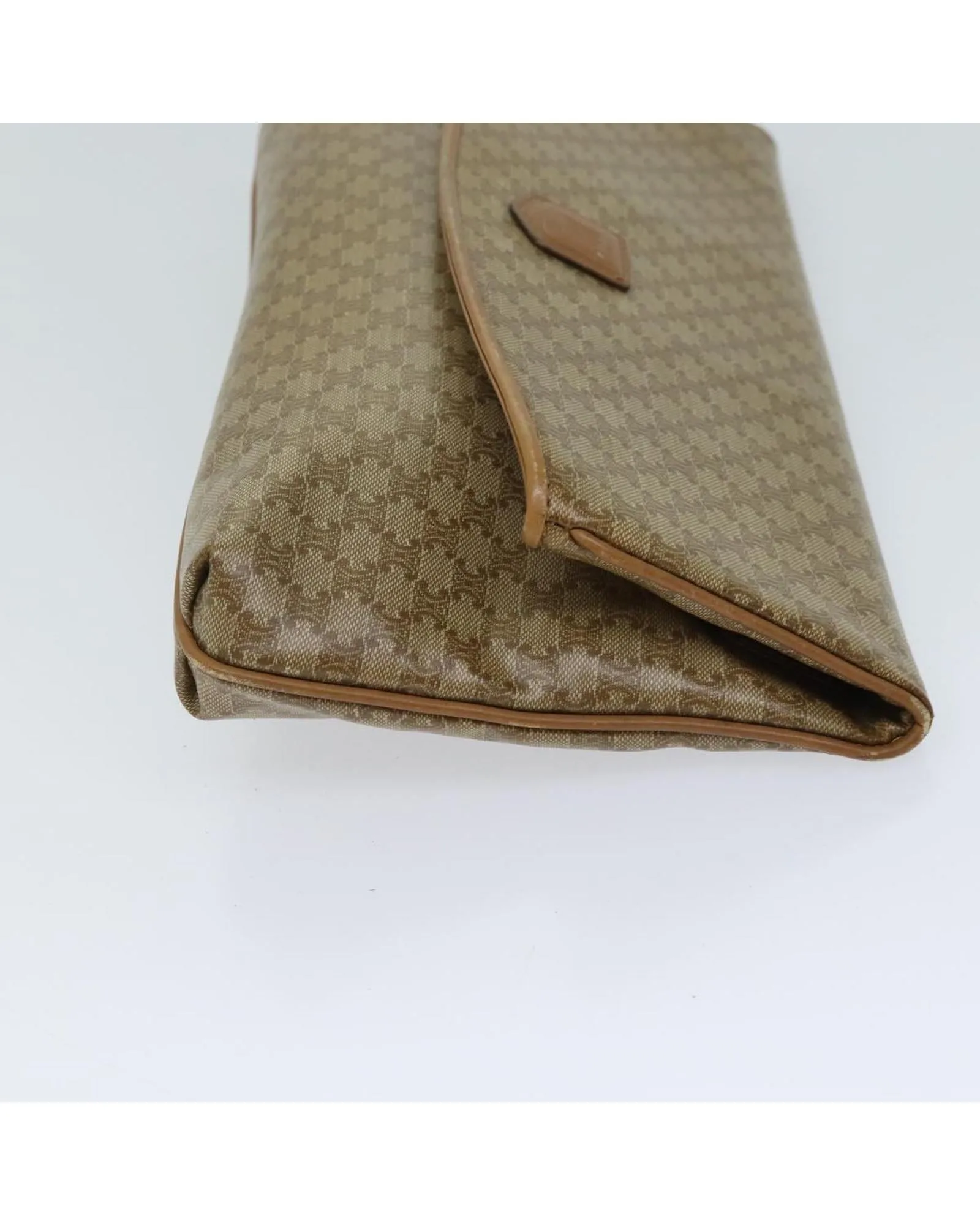 CELINE Classic Clutch - Brown Canvas and Leather