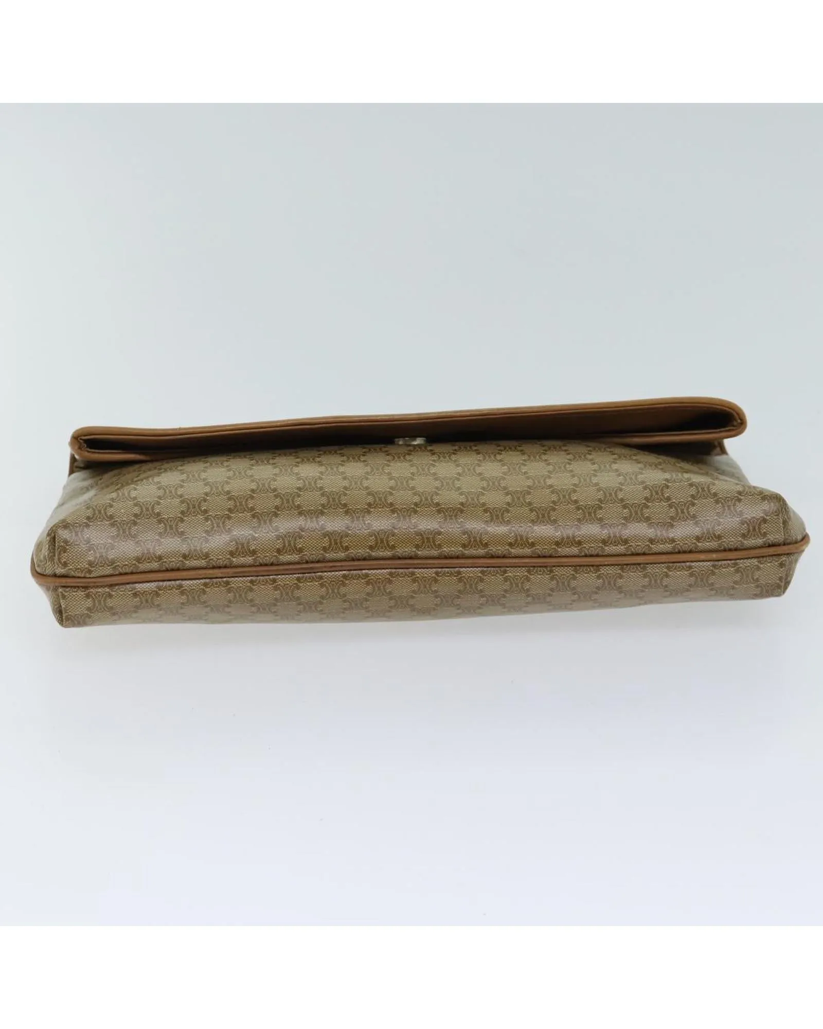 CELINE Classic Clutch - Brown Canvas and Leather