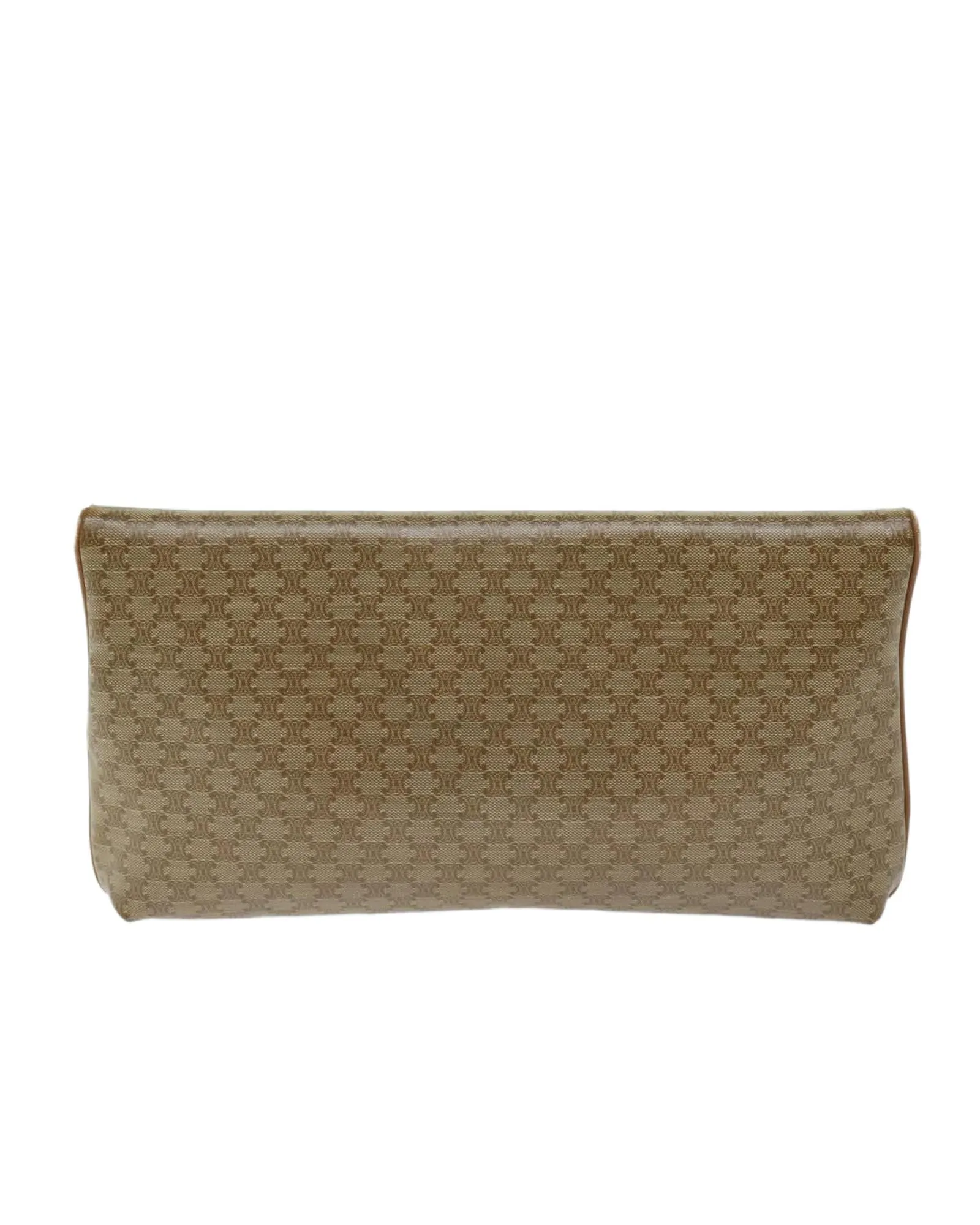 CELINE Classic Clutch - Brown Canvas and Leather