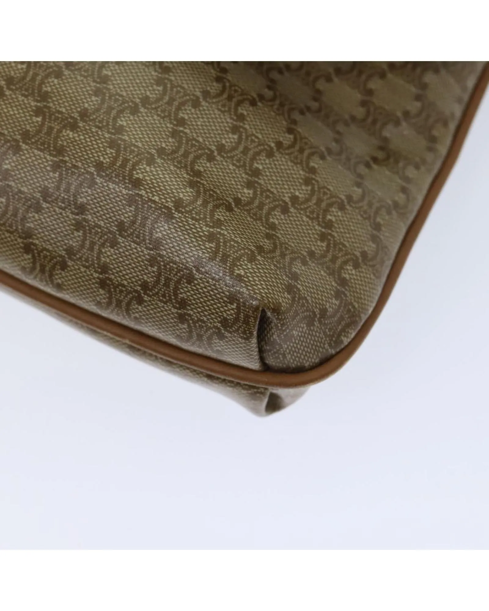 CELINE Classic Clutch - Brown Canvas and Leather