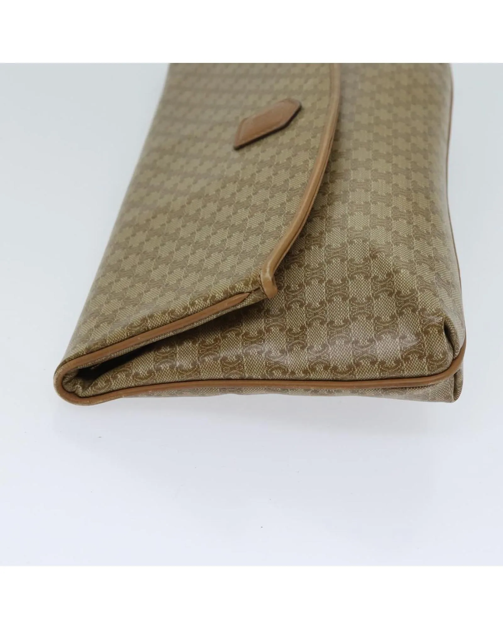 CELINE Classic Clutch - Brown Canvas and Leather