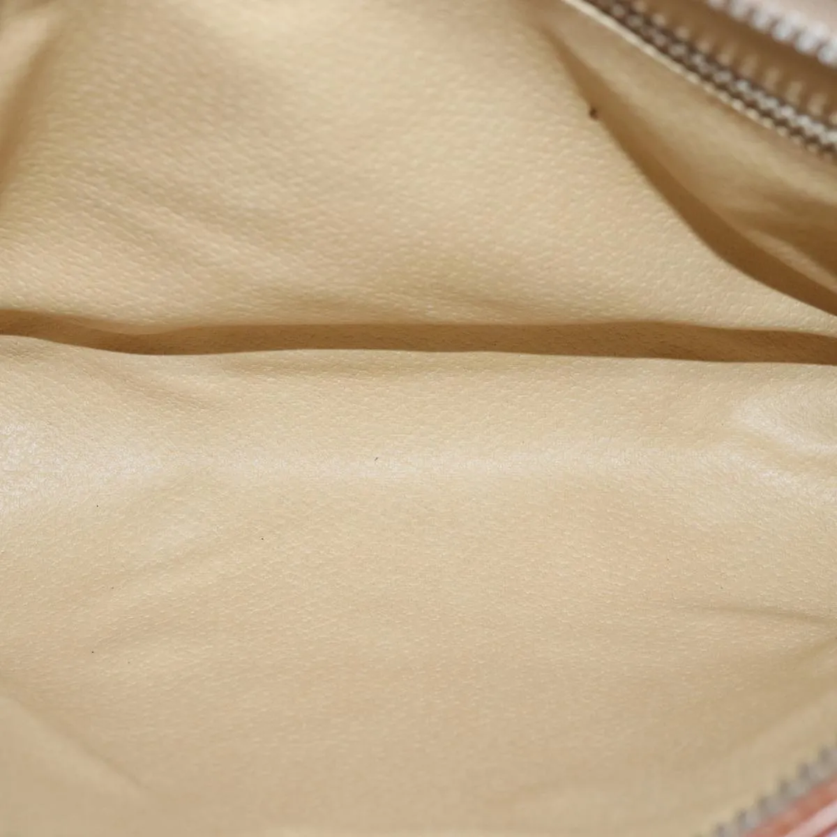 CELINE Macadam Canvas Clutch Bag PVC Leather Brown Gold Auth bs17007
