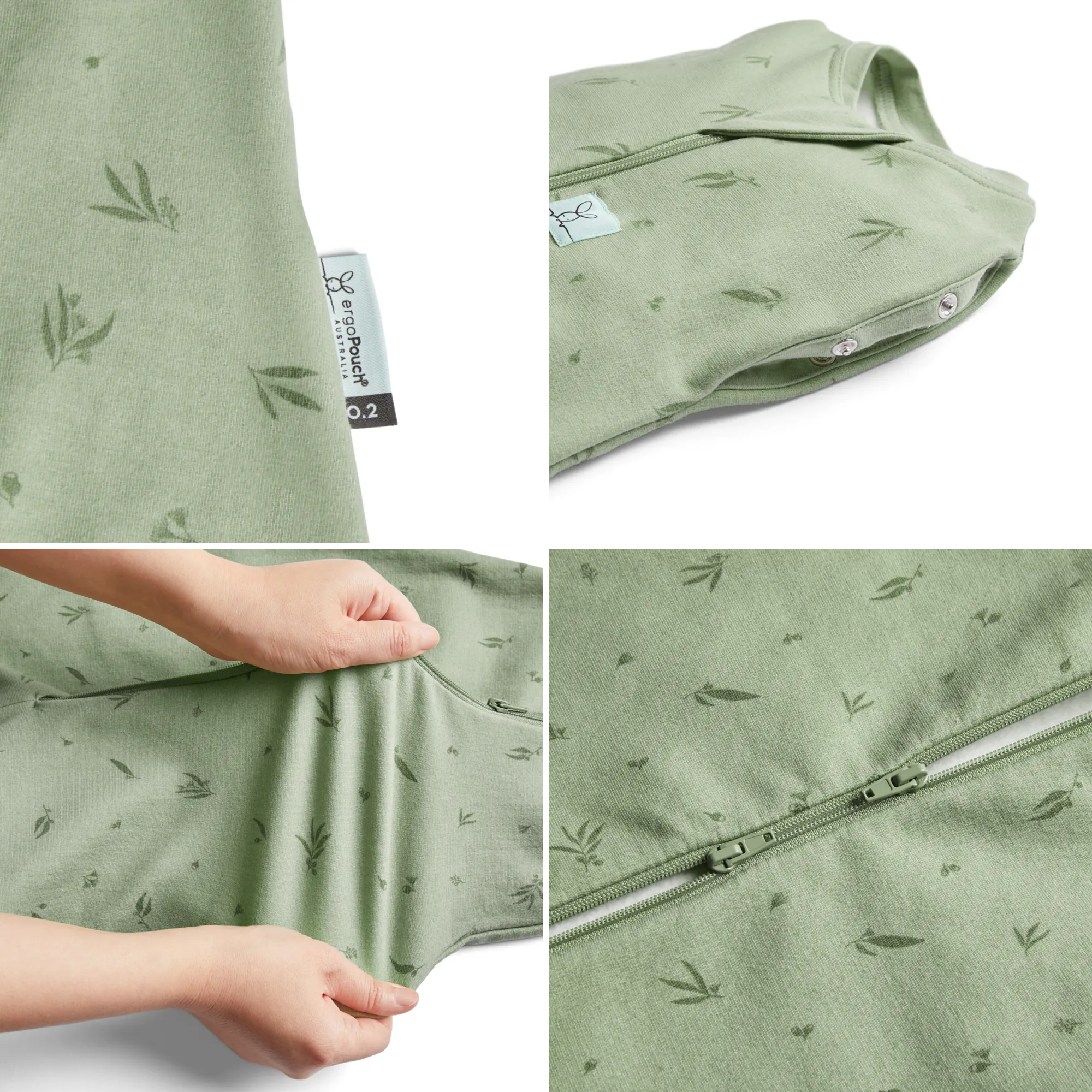 Cocoon Swaddle Bag 0.2 TOG Sage