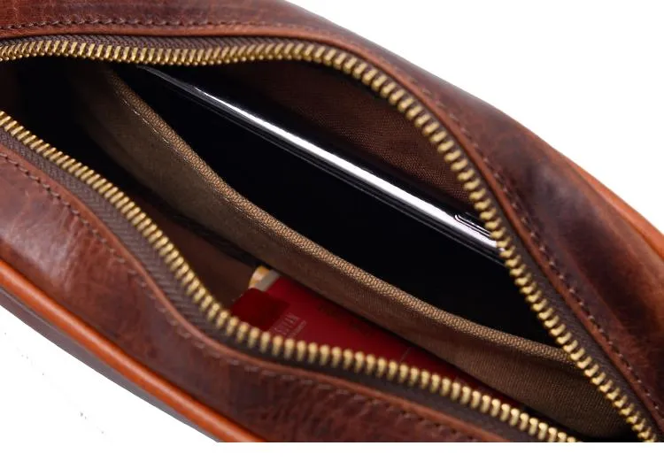 Coffee Cool Leather Mens Long Wallets Large Zipper Wallets Black Wristlet Clutch Vintage Clutch Purse For Men