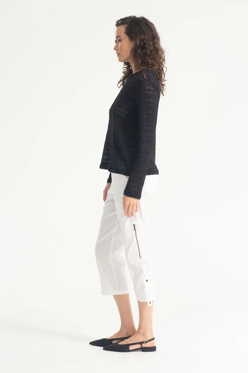 Cropped Zip Cargo in Hessian F65 1386 by Mela Purdie