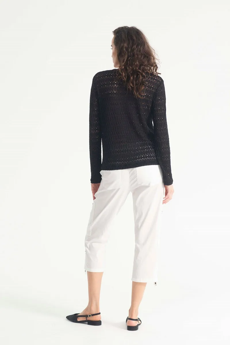 Cropped Zip Cargo in Hessian F65 1386 by Mela Purdie