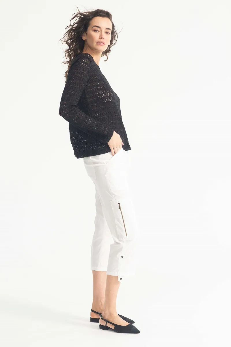 Cropped Zip Cargo in Hessian F65 1386 by Mela Purdie