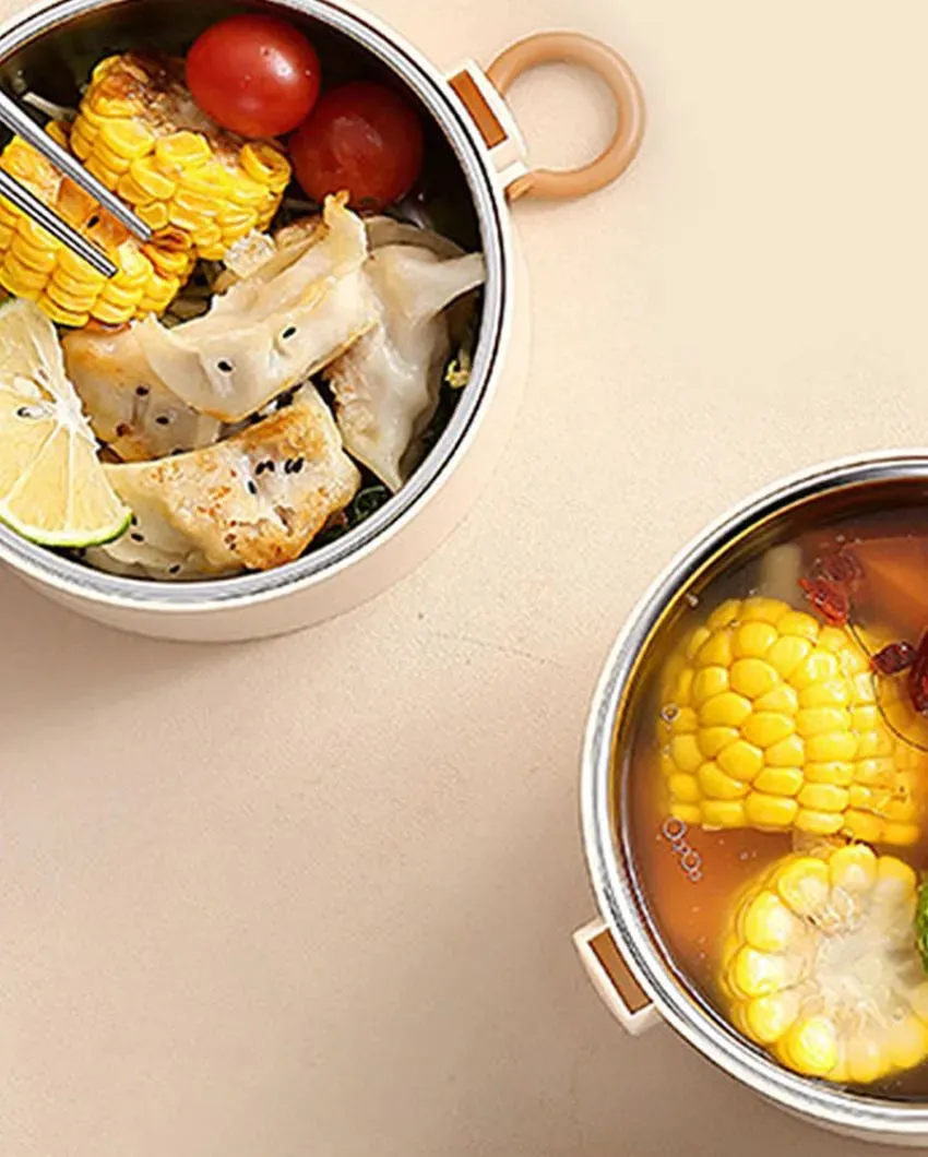 Durable Stainless Steel Vertical Kids Lunch Box with Insulated Bag