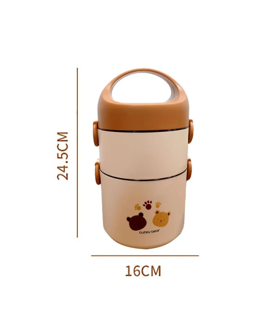 Durable Stainless Steel Vertical Kids Lunch Box with Insulated Bag