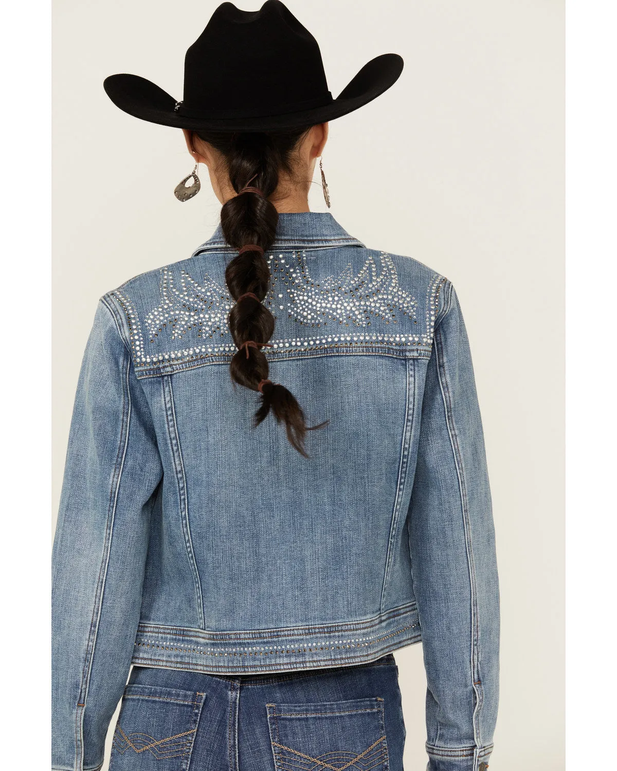 Embellished Denim Trucker Jacket