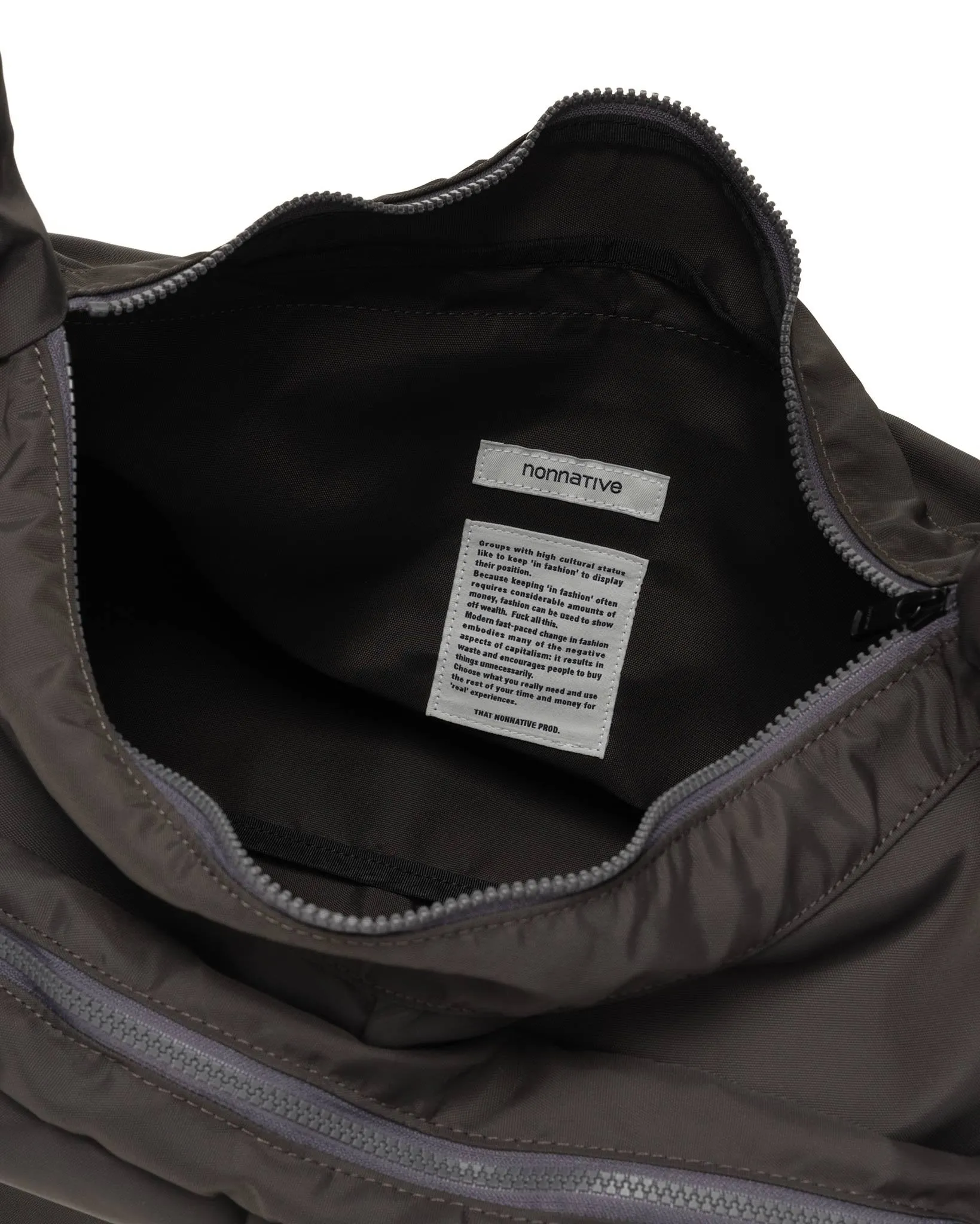 Explorer Shoulder Bag Nylon Oxford Charcoal