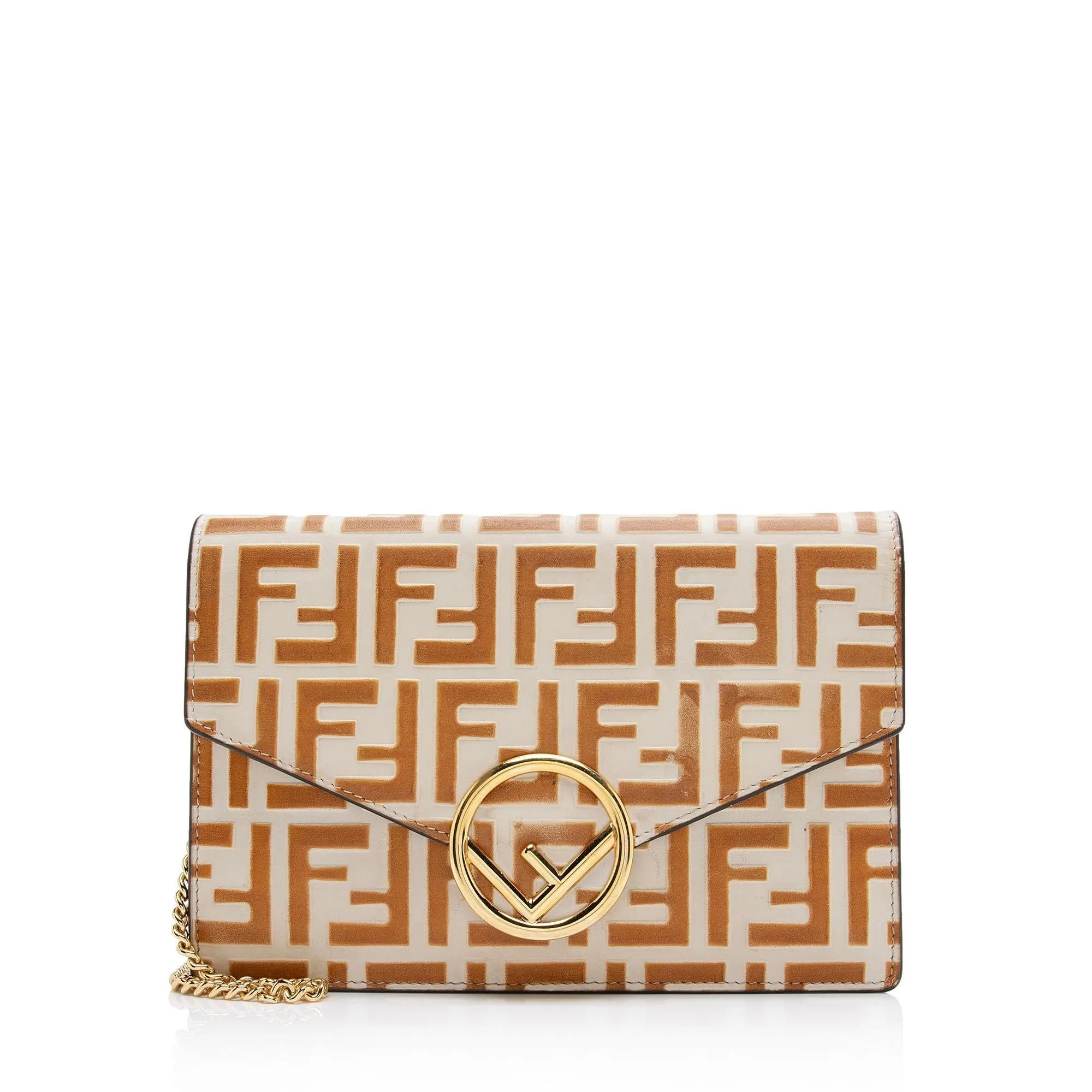 Fendi FF Embossed 1974 Wallet On Chain (SHF-ZSVAwL)
