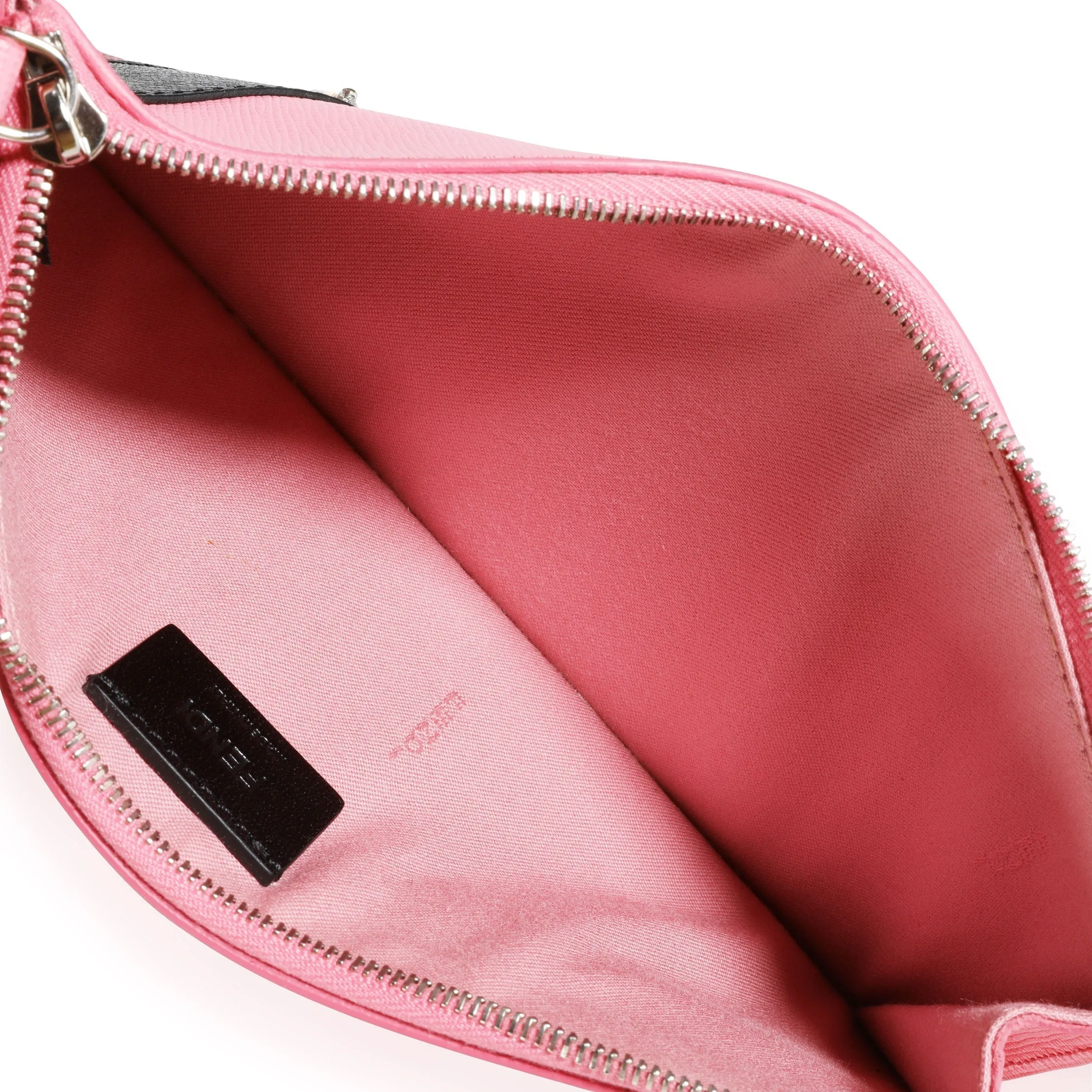Fendi Pink Vitello Elite Monster Clutch