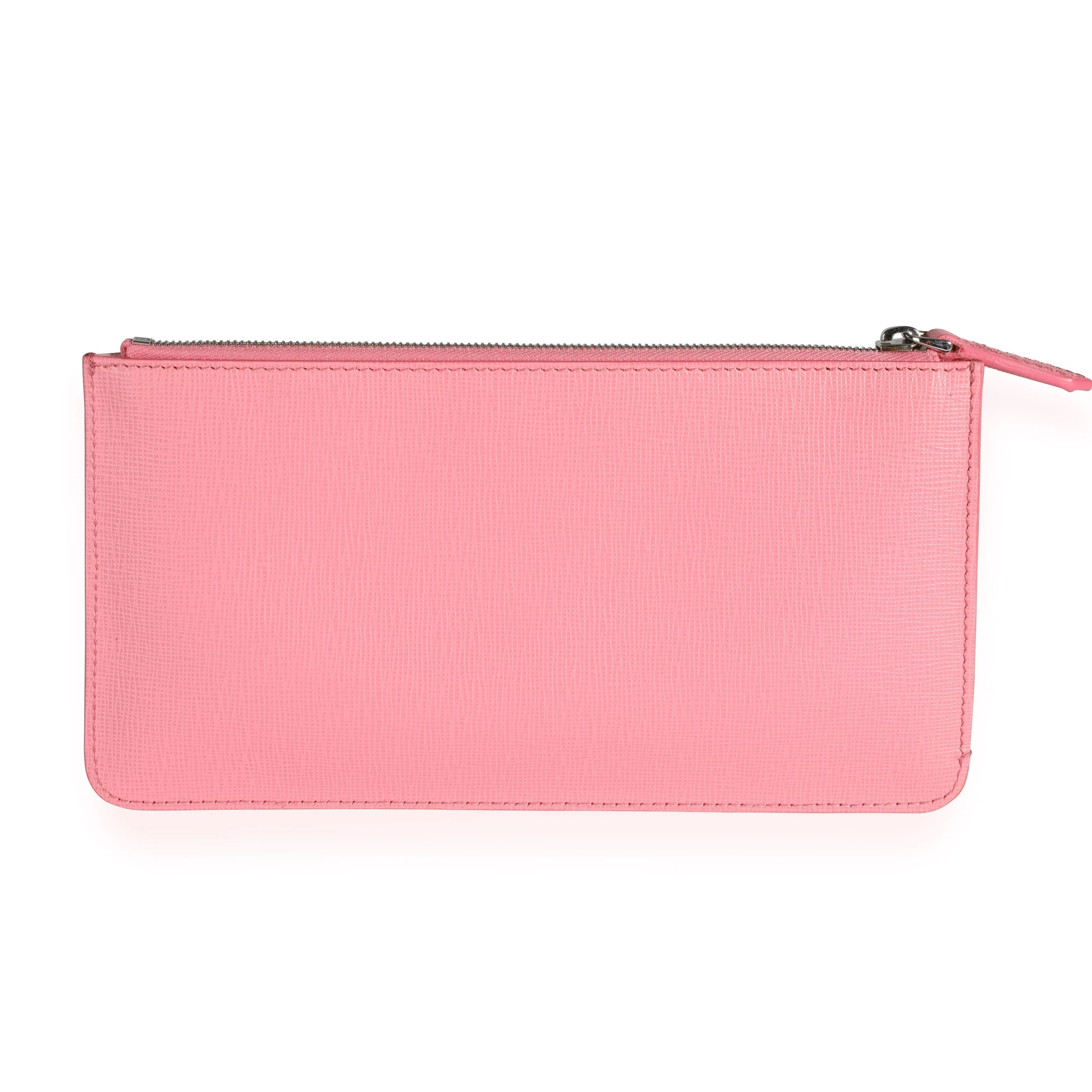 Fendi Pink Vitello Elite Monster Clutch