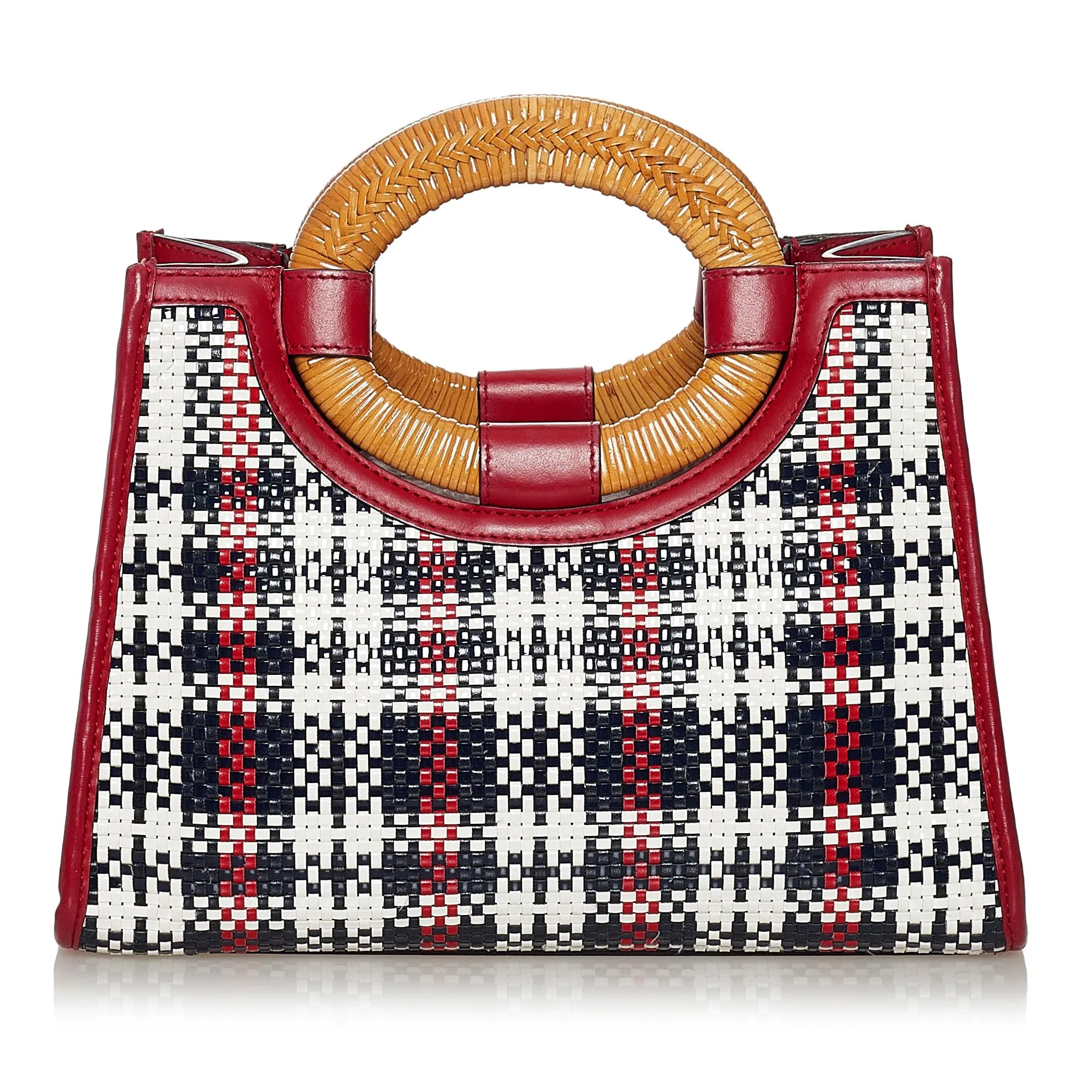 Fendi Runaway Tartan Plaid Satchel (SHG-33225)