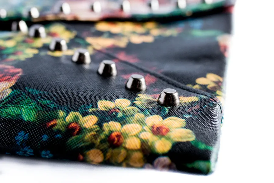 Floral Studded Clutch
