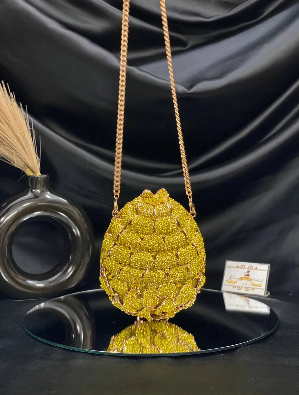 Flower Bud Crystal Clutch
