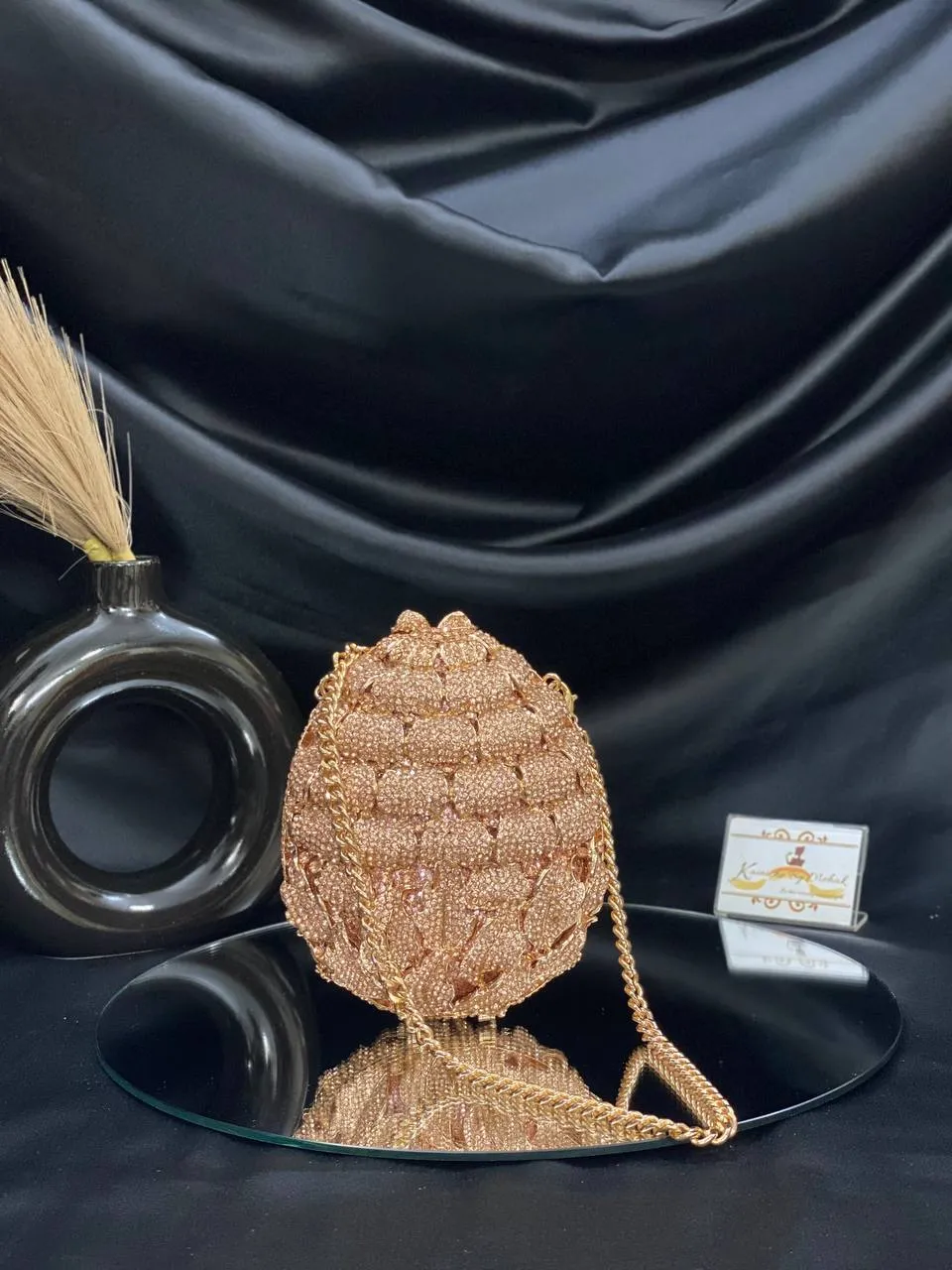 Flower Bud Crystal Clutch