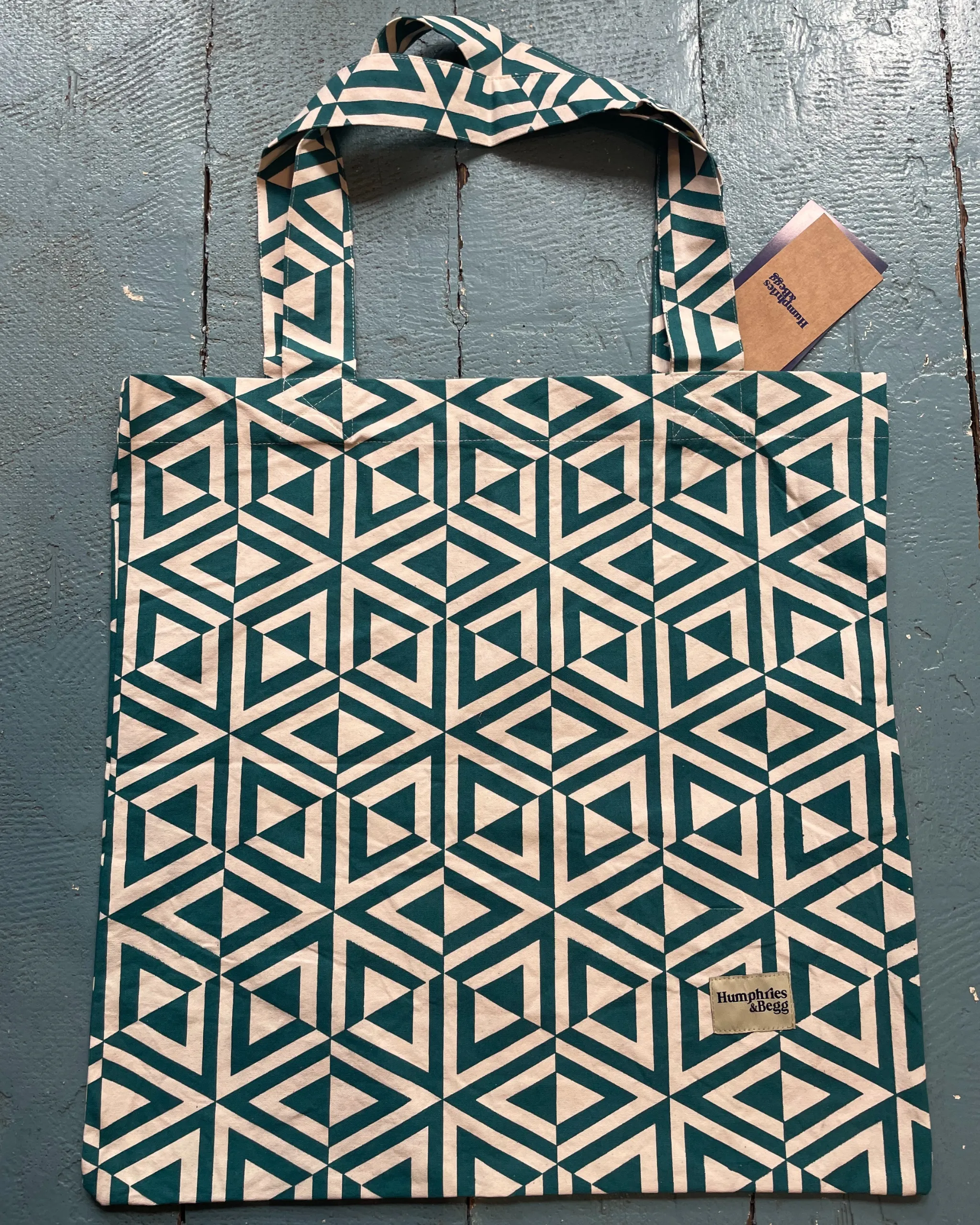 Giant Tote Bag in 'Teal Honeycomb'
