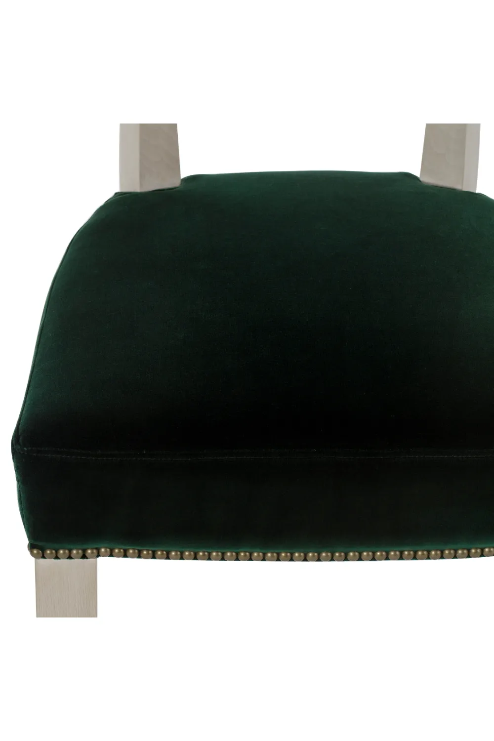 Green Studded Seat Carved Chair | Andrew Martin Zelia