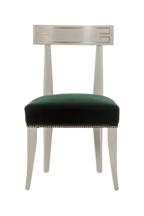 Green Studded Seat Carved Chair | Andrew Martin Zelia