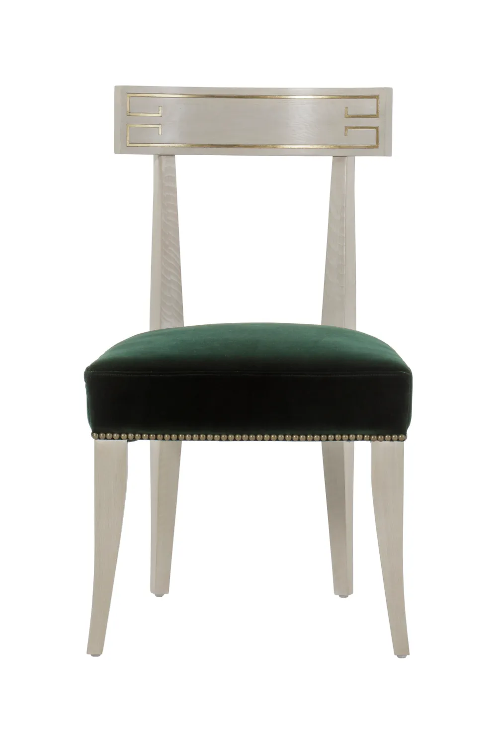 Green Studded Seat Carved Chair | Andrew Martin Zelia
