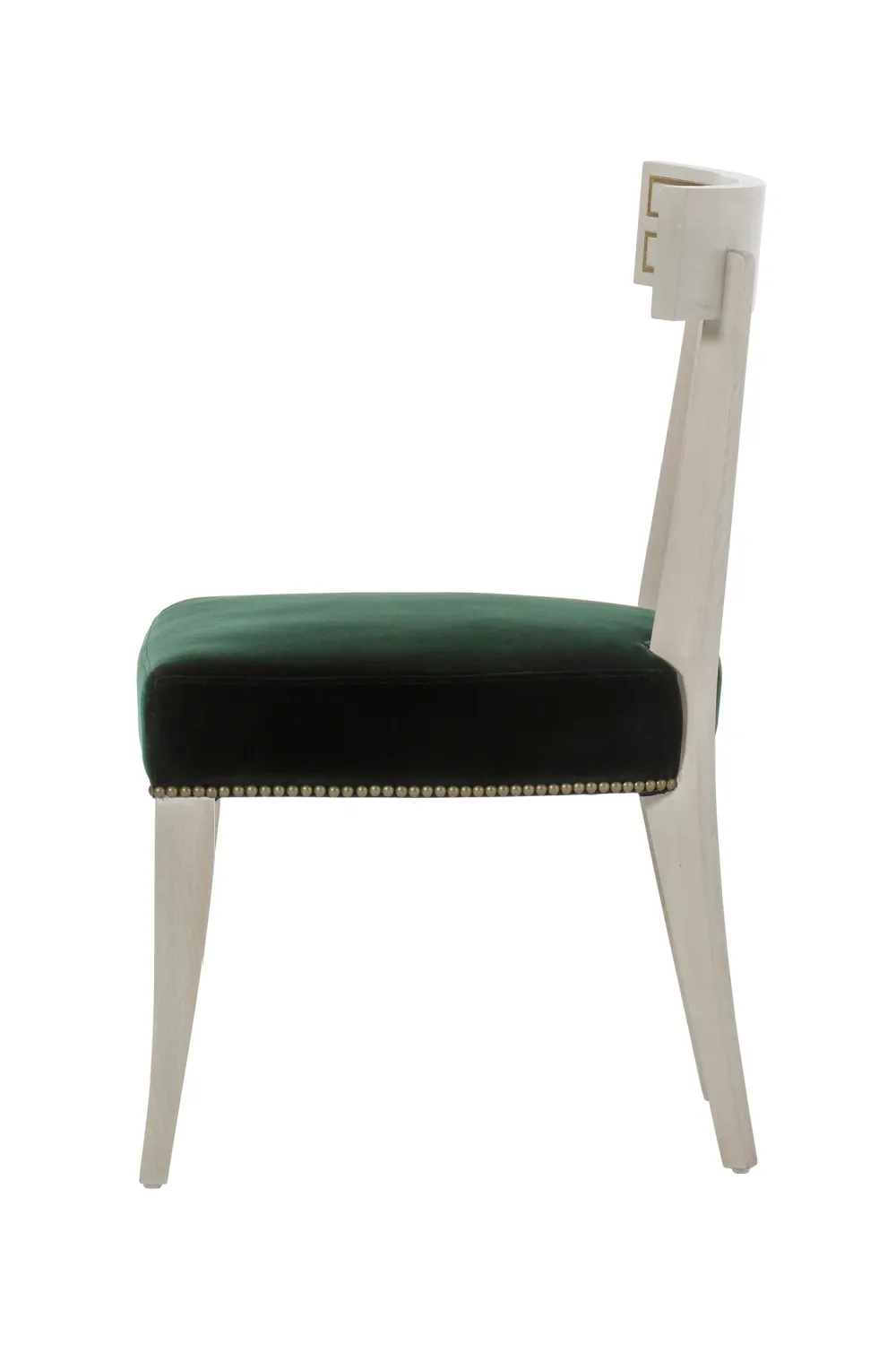 Green Studded Seat Carved Chair | Andrew Martin Zelia
