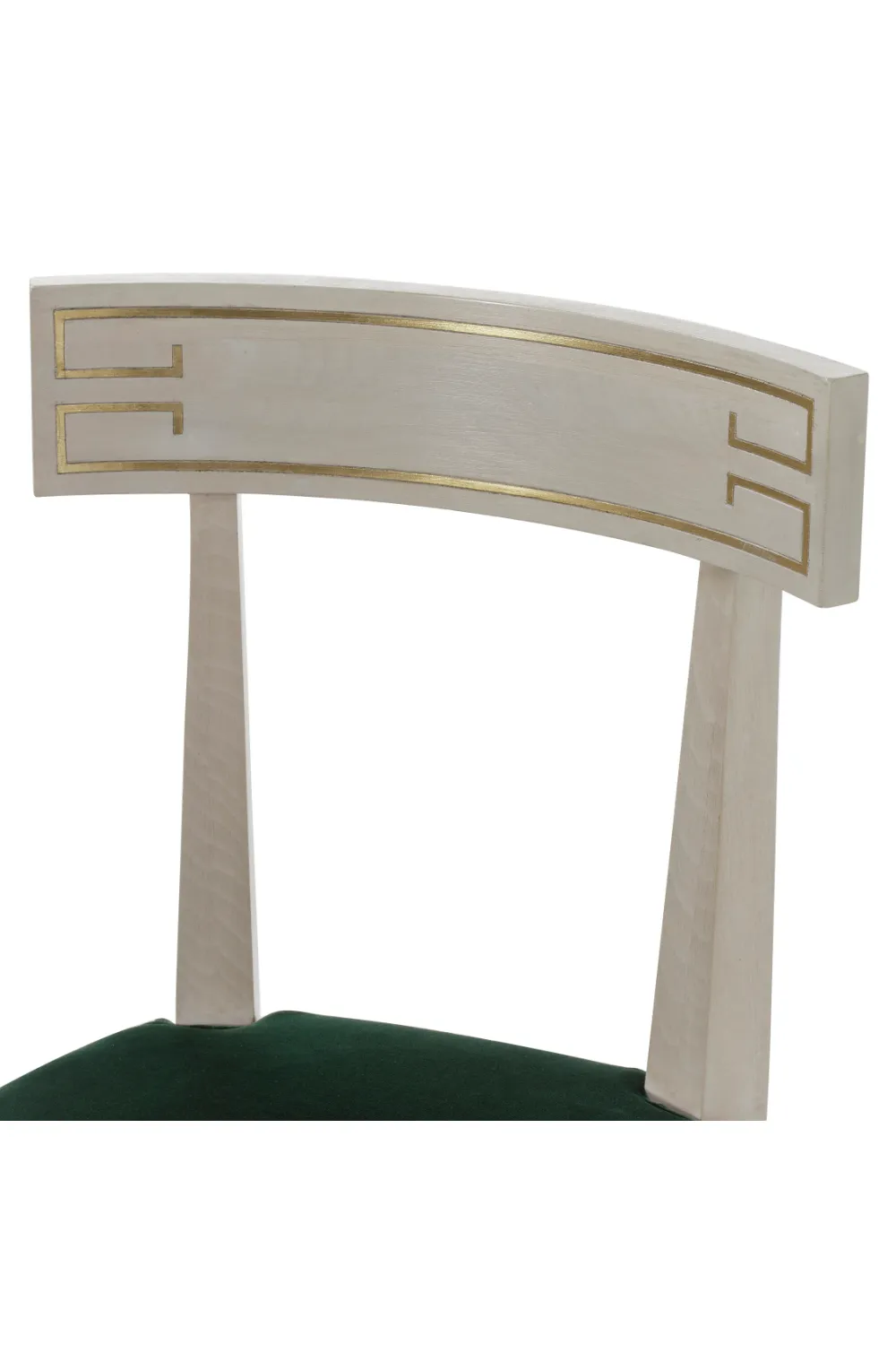 Green Studded Seat Carved Chair | Andrew Martin Zelia