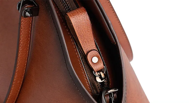 Handmade Womens Genuine Leather Handbags Small Crossbody Purse For Women