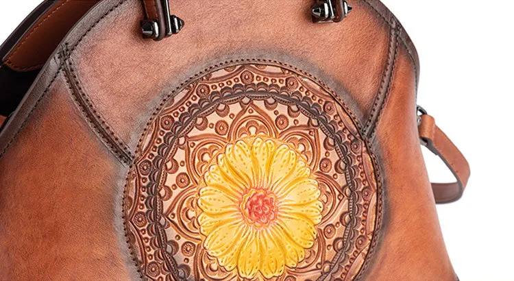 Handmade Womens Genuine Leather Handbags Small Crossbody Purse For Women
