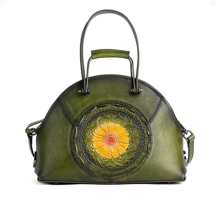 Handmade Womens Genuine Leather Handbags Small Crossbody Purse For Women