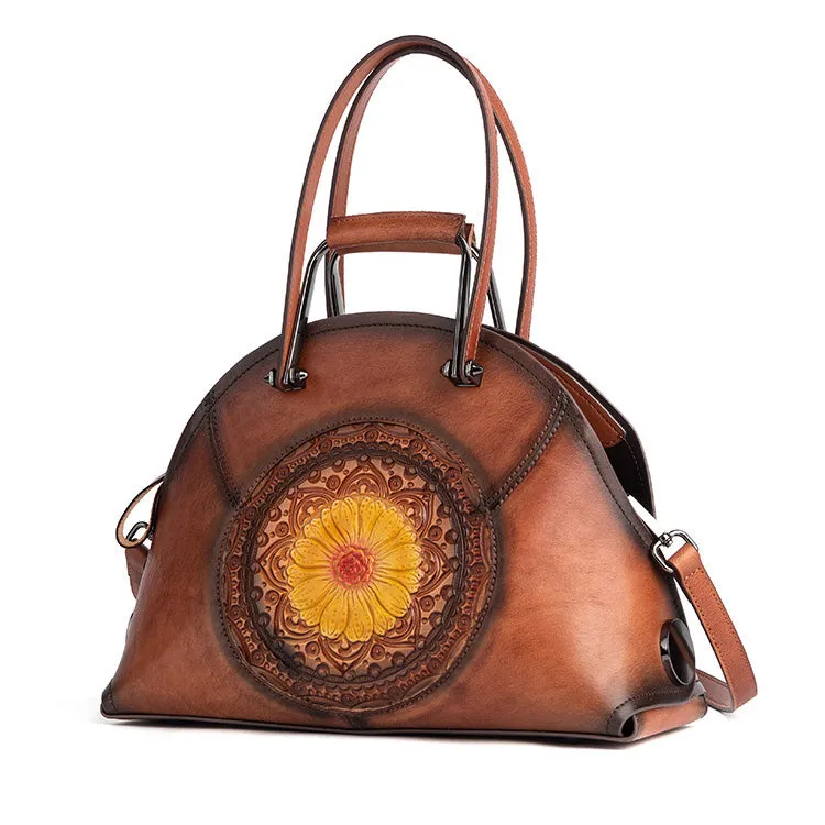 Handmade Womens Genuine Leather Handbags Small Crossbody Purse For Women