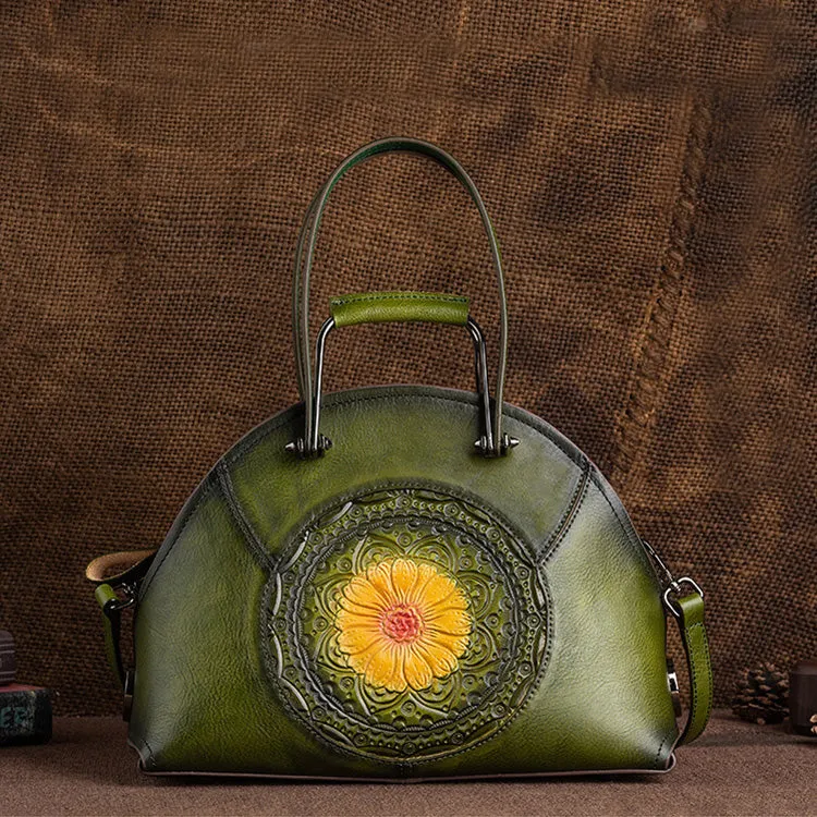 Handmade Womens Genuine Leather Handbags Small Crossbody Purse For Women